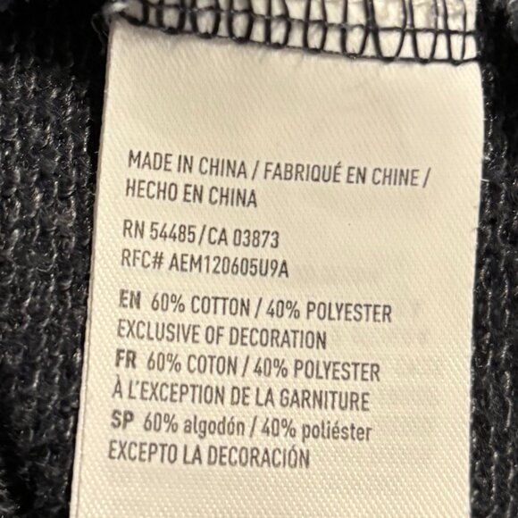 American Eagle Outfitters Embroidered Floral Sleeve Sweatshirt Gray M - Picture 10 of 11